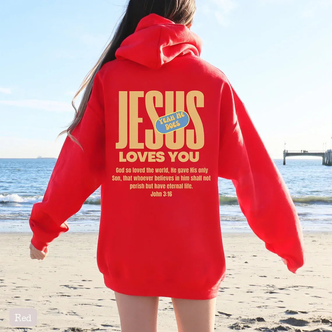 Réconfort et Foi : Pull "Jesus Love You" "Jesus t'aime"