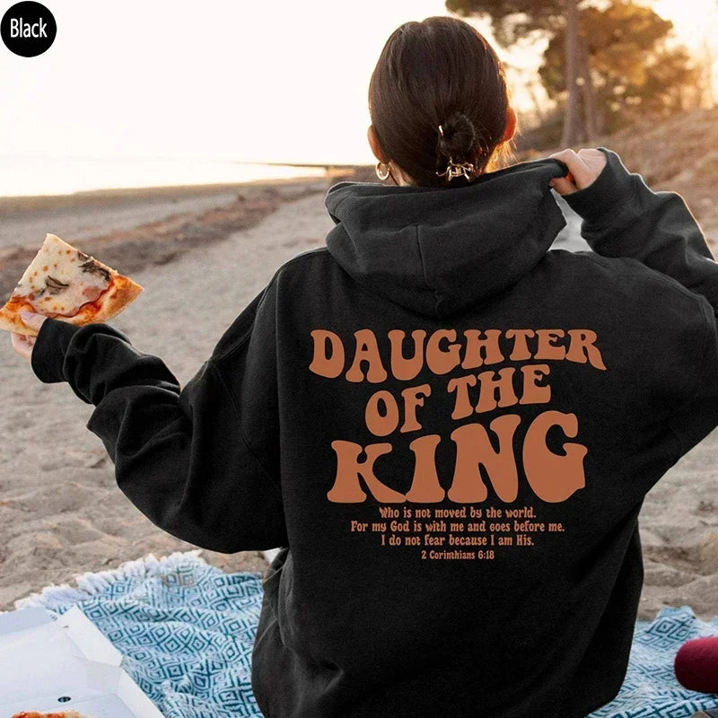 Sweatshirt Esthétique Chrétien "Fille du Roi" Confiance en Soi, Inspiration Spirituelle