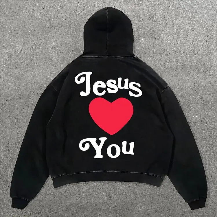 "Veste Vintage Inspirante : 'JESUS Loves You' à Porter avec Fierté !"