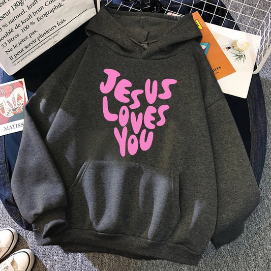 À Porter avec Foi : Sweatshirt "Jesus Love You" "Jesus t'aime"