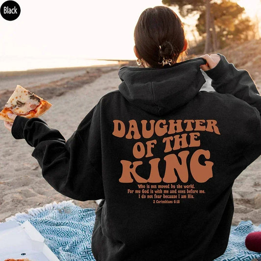 Sweatshirt Esthétique Chrétien "Fille du Roi" Confiance en Soi, Inspiration Spirituelle