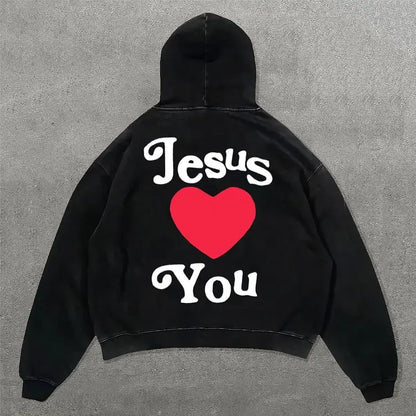 "Veste Vintage Inspirante : 'JESUS Loves You' à Porter avec Fierté !"